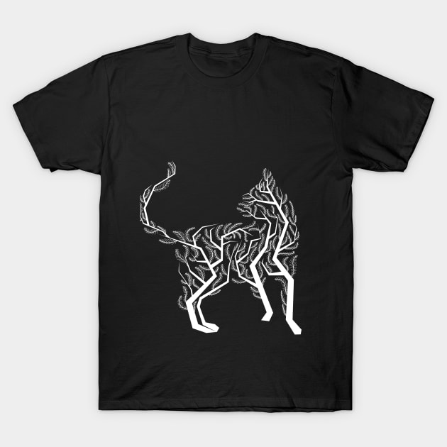 Cat Root T-Shirt by locartindia